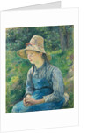 Peasant Girl with a Straw Hat, 1881 by Camille Pissarro