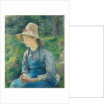 Peasant Girl with a Straw Hat, 1881 by Camille Pissarro