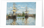 Ships Riding on the Seine at Rouen, 1872- 73 by Claude Monet
