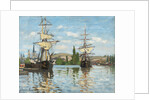 Ships Riding on the Seine at Rouen, 1872- 73 by Claude Monet
