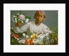 Young Woman with Peonies, 1870 by Jean Frederic Bazille
