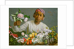 Young Woman with Peonies, 1870 by Jean Frederic Bazille