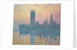 Les Chambres du Parlement, coucher du soleil, 1903 by Claude Monet
