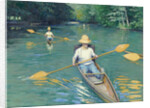 Skiffs, 1877 by Gustave Caillebotte
