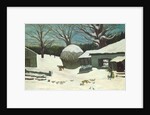 New England Farm in Winter, c.1850 by American School