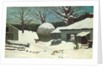 New England Farm in Winter, c.1850 by American School