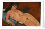 Nude on a Blue Cushion, 1917 by Amedeo Modigliani