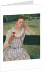 Woman with a Red Zinnia, 1891 by Mary Stevenson Cassatt