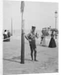 A Life guard on Brighton Beach, Brooklyn, New York, 1901-06 by Detroit Publishing Co.