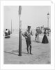 A Life guard on Brighton Beach, Brooklyn, New York, 1901-06 by Detroit Publishing Co.