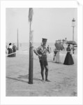 A Life guard on Brighton Beach, Brooklyn, New York, 1901-06 by Detroit Publishing Co.