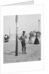 A Life guard on Brighton Beach, Brooklyn, New York, 1901-06 by Detroit Publishing Co.