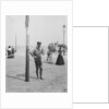 A Life guard on Brighton Beach, Brooklyn, New York, 1901-06 by Detroit Publishing Co.