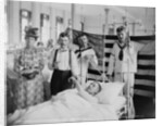 Taking a patient's pulse, Brooklyn Navy Yard Hospital, c.1890-1901 by Detroit Publishing Co.