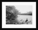 Seminole Indian and family dugout canoe, Miami, Florida, c.1910-20 by Detroit Publishing Co.