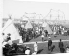 Saint Mary's Canal celebration, reviewing stand and Indian village, c.1905 by Detroit Publishing Co.