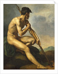 Nude Warrior with a Spear, c.1816 by Theodore Gericault