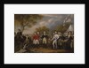 Battle of Saratoga, the British General John Burgoyne surrendering to the American General, Horatio Gates, October 17, 1777, c.1822-32 by John Trumbull