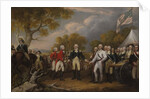 Battle of Saratoga, the British General John Burgoyne surrendering to the American General, Horatio Gates, October 17, 1777, c.1822-32 by John Trumbull