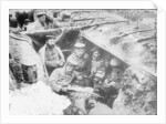 A quiet moment in German trenches, 1914-15 by German Photographer