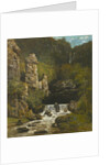 Landscape with a Waterfall, c.1865 by Gustave Courbet