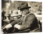 Theodore Roosevelt smiling from an automobile by Anonymous