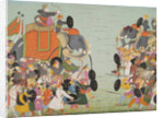 Illustration from a Bhagavata Purana Series, Book 10, Battle Between Balarama and Jarasandha, 1760-65 by School Mughal