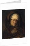 Head of an Aged Woman, 1655-60 by Rembrandt Harmensz. van Rijn