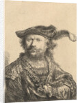 Self Portrait in a Velvet Cap with Plume, 1638 by Rembrandt Harmensz. van Rijn