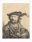 Self Portrait in a Velvet Cap with Plume, 1638 by Rembrandt Harmensz. van Rijn
