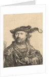 Self Portrait in a Velvet Cap with Plume, 1638 by Rembrandt Harmensz. van Rijn