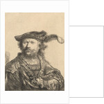 Self Portrait in a Velvet Cap with Plume, 1638 by Rembrandt Harmensz. van Rijn