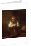 A Girl with a Broom, 1651 by (studio of) Rembrandt Harmensz. van Rijn