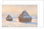 Wheatstaks, snow Effect, Morning, 1891 by Claude Monet