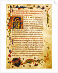 Historiated initial 'A' showing St. Theodore by Italian School