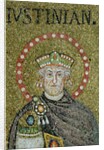 The face of Justinian by Byzantine School