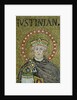 The face of Justinian by Byzantine School