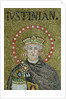The face of Justinian by Byzantine School