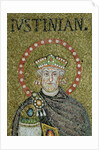 The face of Justinian by Byzantine School
