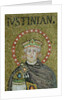 The face of Justinian by Byzantine School