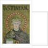 The face of Justinian by Byzantine School
