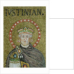 The face of Justinian by Byzantine School