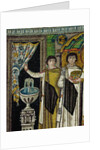 Courtiers by a fountain by Byzantine School