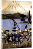 The Daimyo's entourage before Mount Fuji, 1858 by Utagawa Yoshitora