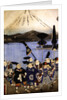 The Daimyo's entourage before Mount Fuji, 1858 by Utagawa Yoshitora