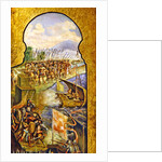 The Spanish enter Mexico City from the marsh by Spanish School