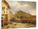 The Battle of 31st March 1849 in the Via delle Consolazioni in Brescia by Faustino Joli