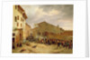 The Battle of 31st March 1849 in the Via delle Consolazioni in Brescia by Faustino Joli