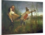 Garibaldi carrying his dying Anita through the swamps of Comacchio by Pietro Bauvier