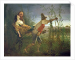 Garibaldi carrying his dying Anita through the swamps of Comacchio by Pietro Bauvier